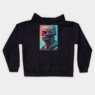 Skeleton Astronaut | Space Skull | Dystopian Art | Skull Astronaut Artwork | Fantasy Astronaut Skull Kids Hoodie